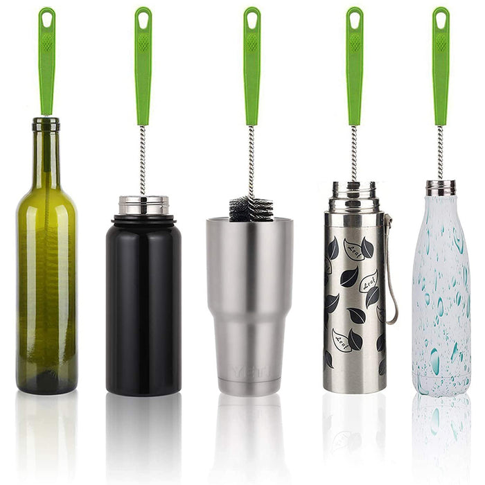 Long Handle Bottle Brush 304 Stainless Steel Nylon Bristles 40 cm