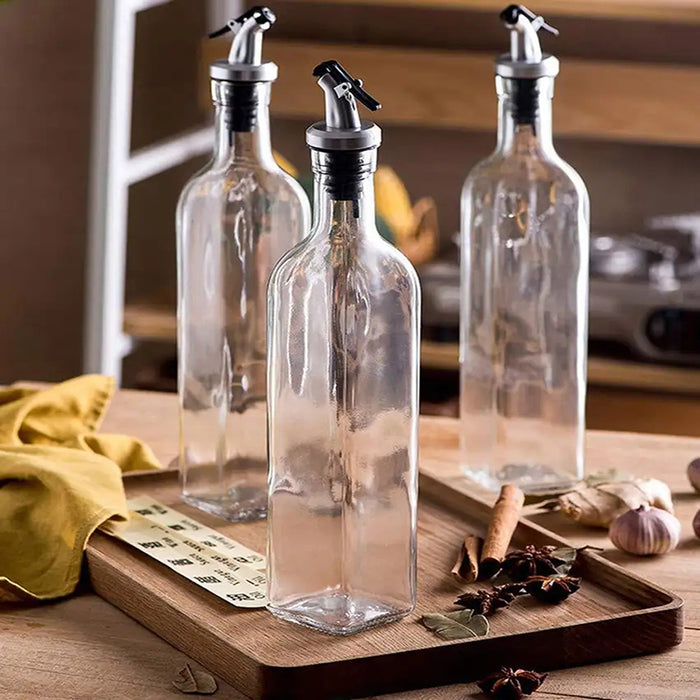 250/500ml Olive Oil Vinegar Pourer Dispenser Glass Bottle Kitchen Tools Cooking