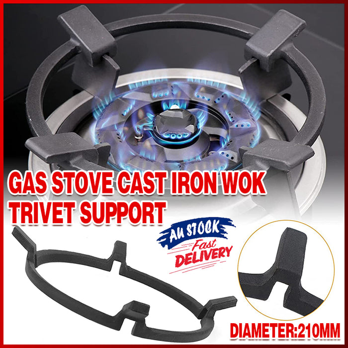 Cast Iron Wok Trivet Universal Gas Stove Support Ring 17.5cm Outer Diameter