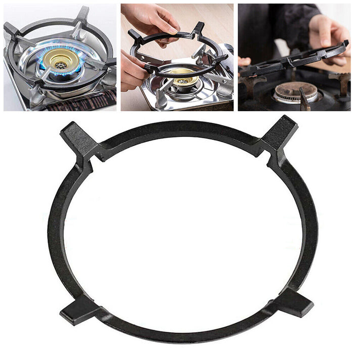 Cast Iron Wok Trivet Universal Gas Stove Support Ring 17.5cm Outer Diameter