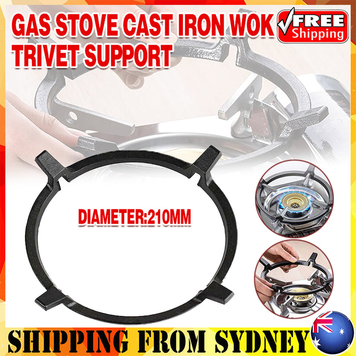 Cast Iron Wok Trivet Universal Gas Stove Support Ring 17.5cm Outer Diameter