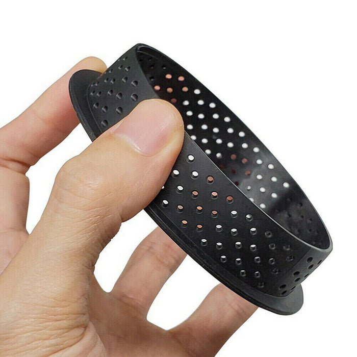 8 Pcs Circle Cake Mould Plastic Non-Stick Black, 95/80 mm