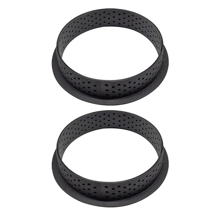 8 Pcs Circle Cake Mould Plastic Non-Stick Black, 95/80 mm