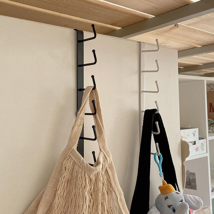 2/4 Pcs Under Shelf Hanging Rack 6 Hooks Premium Iron