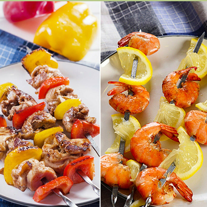 Stainless Steel Flat Skewers, 27–28cm