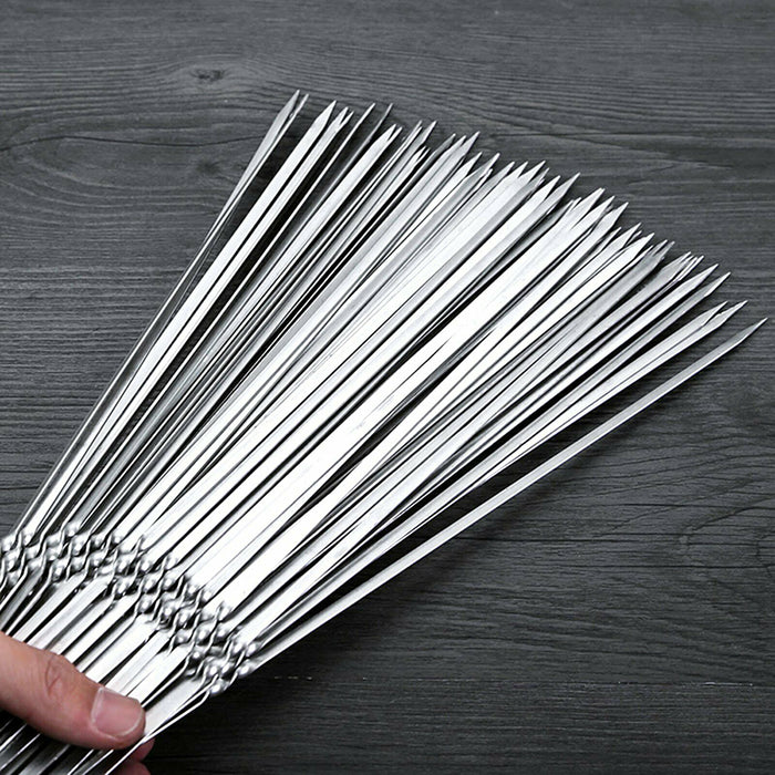 Stainless Steel Flat Skewers, 27–28cm