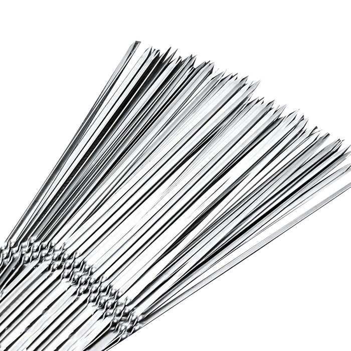 Stainless Steel Flat Skewers, 27–28cm