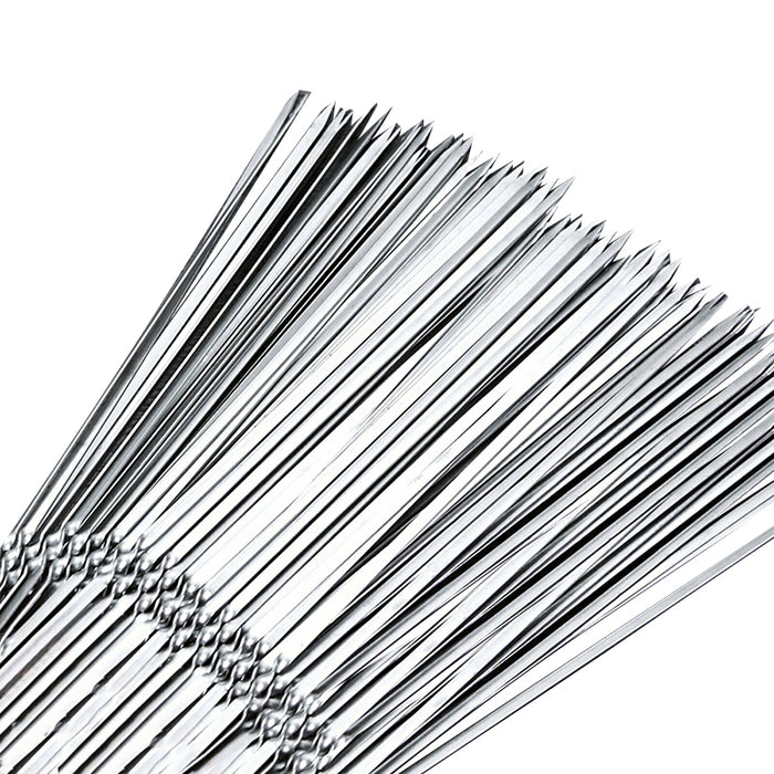 Stainless Steel Flat Skewers, 27–28cm