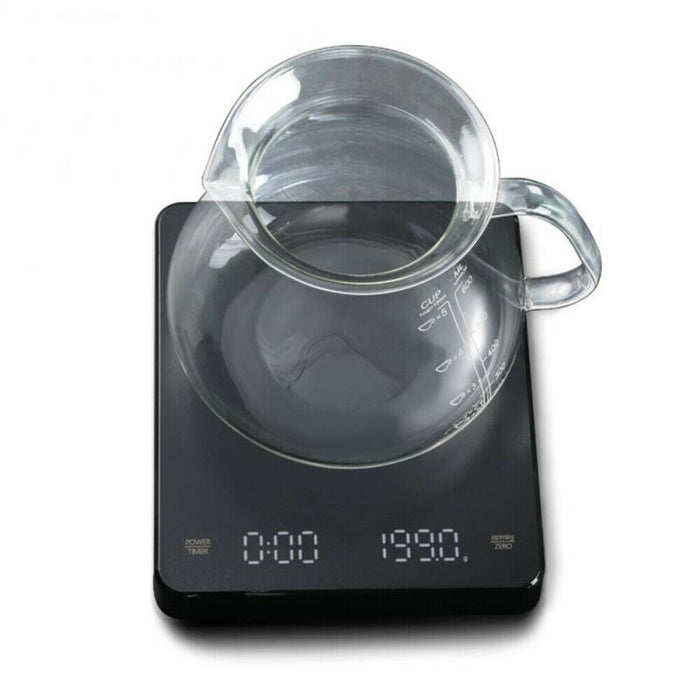Coffee Scale with Timer 0.1g Accuracy Type C Rechargeable 3kg