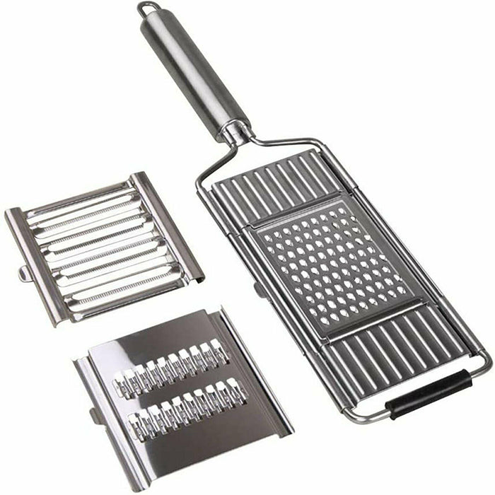 3-in-1 Stainless Steel Handheld Grater Set with Ergonomic Handle