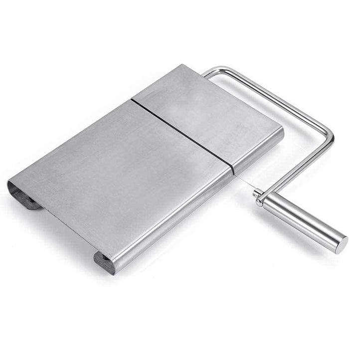 Stainless Steel Cheese Wire Cutter Non-Slip Base Silver