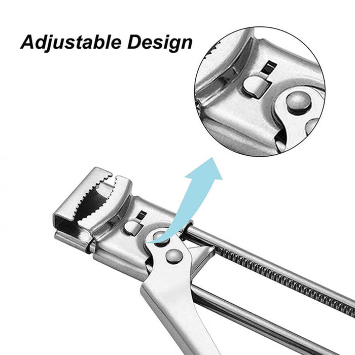 Adjustable Stainless Steel Jar Lid Opener Anti-Slip Handle Kitchen Tool