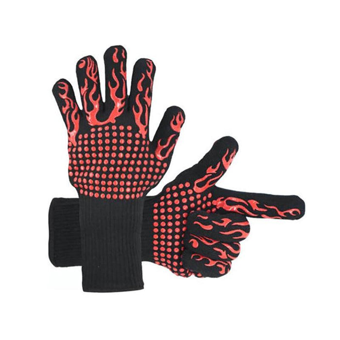 2 Pcs Silicone Oven Mitts Heat Resistant Kitchen Cooking Gloves 35cm