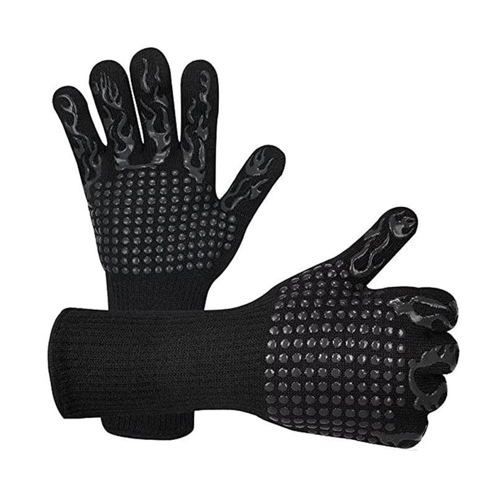 2 Pcs Silicone Oven Mitts Heat Resistant Kitchen Cooking Gloves 35cm