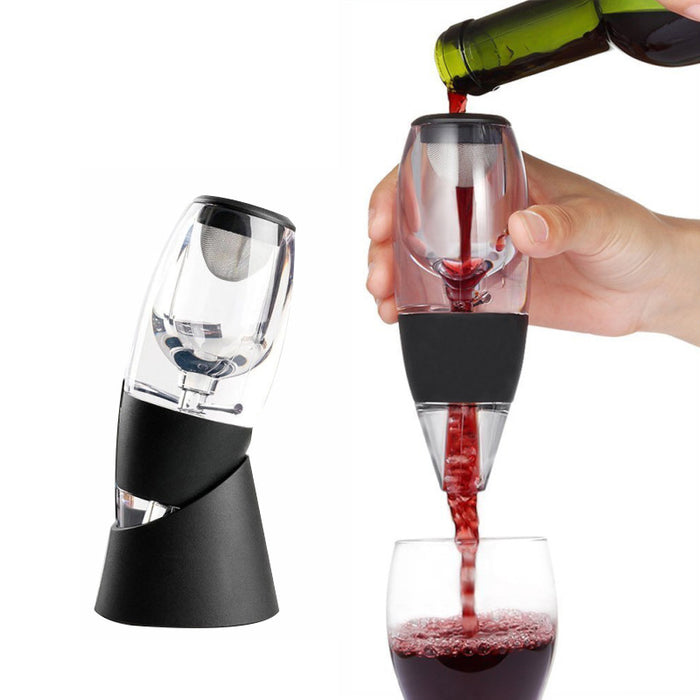 Magic Decanter Wine Aerator Acrylic Black Dishwasher Safe