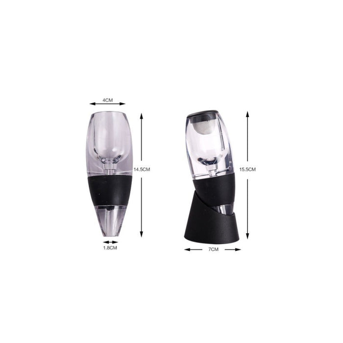 Magic Decanter Wine Aerator Acrylic Black Dishwasher Safe
