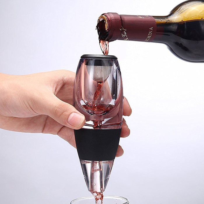 Magic Decanter Wine Aerator Acrylic Black Dishwasher Safe