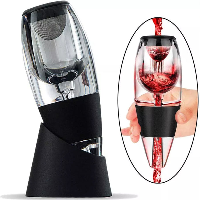 Magic Decanter Wine Aerator Acrylic Black Dishwasher Safe