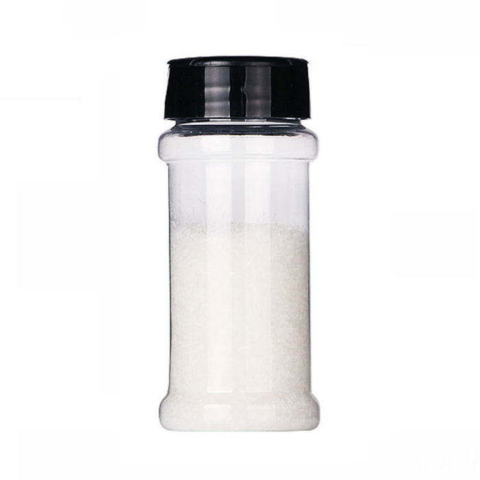 100ml Plastic Spice Jars with Dual Flip Lids Transparent Storage Bottles