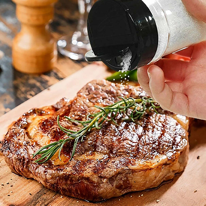 100ml Plastic Spice Jars with Dual Flip Lids Transparent Storage Bottles