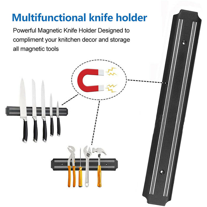 2pcs Wall Mount Magnetic Spoon Fork Knife Organizer Rack