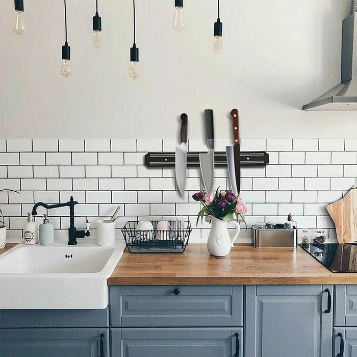 2pcs Wall Mount Magnetic Spoon Fork Knife Organizer Rack