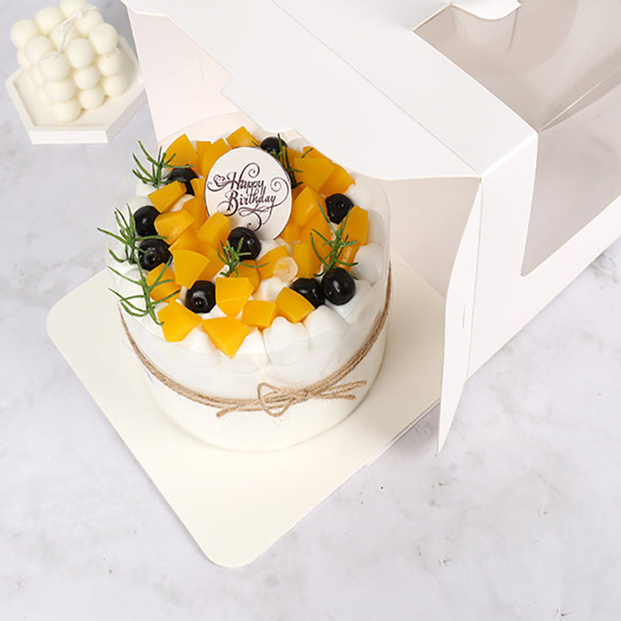 Portable Cake Box with Clear Window for Cakes and Cupcakes