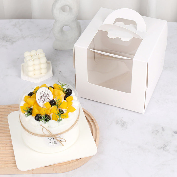 Portable Cake Box with Clear Window for Cakes and Cupcakes