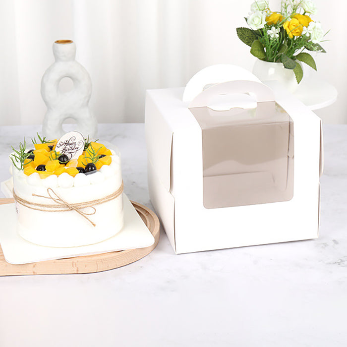 Portable Cake Box with Clear Window for Cakes and Cupcakes