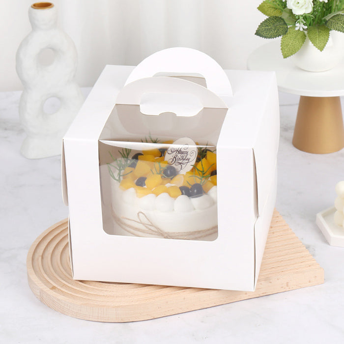 Portable Cake Box with Clear Window for Cakes and Cupcakes