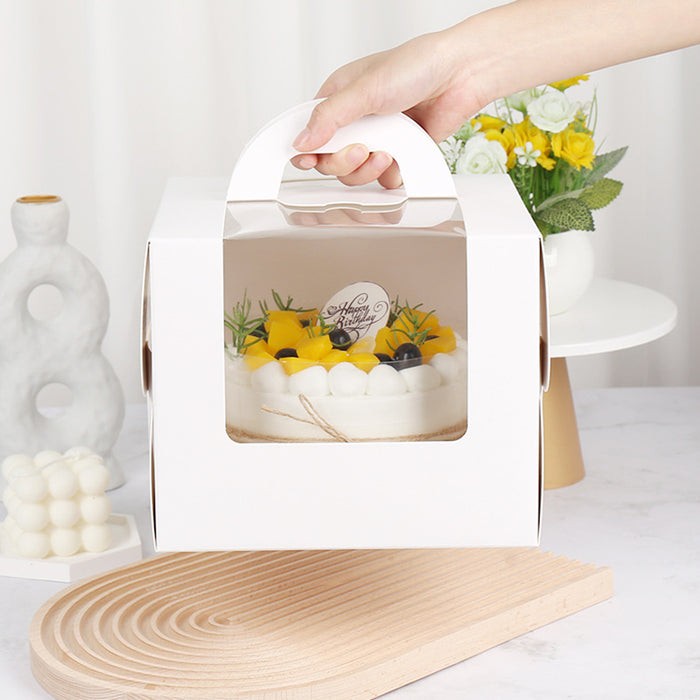 Portable Cake Box with Clear Window for Cakes and Cupcakes
