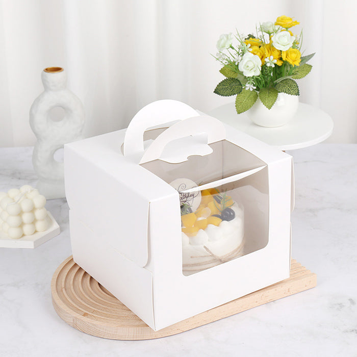 Portable Cake Box with Clear Window for Cakes and Cupcakes