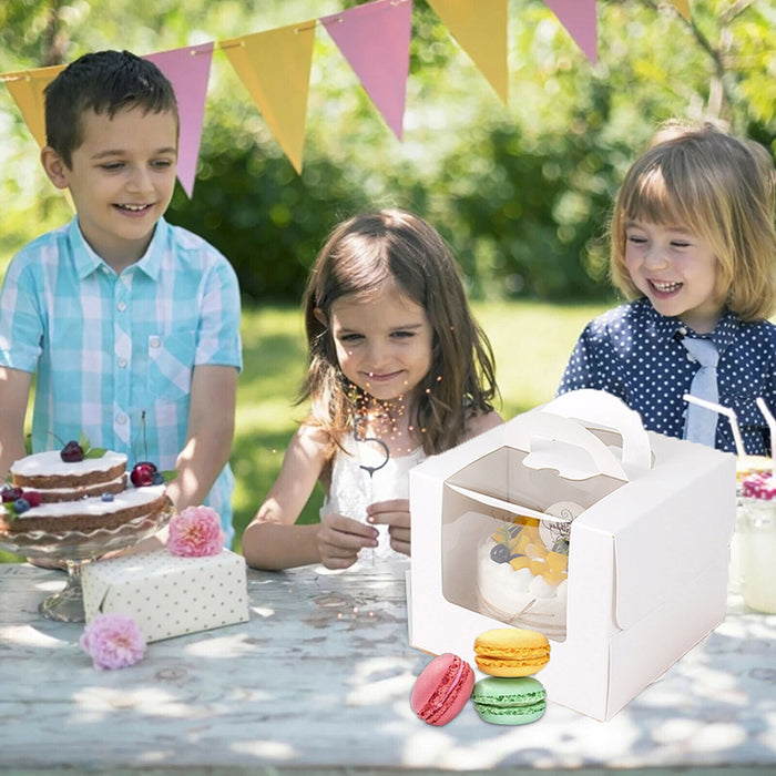 Portable Cake Box with Clear Window for Cakes and Cupcakes