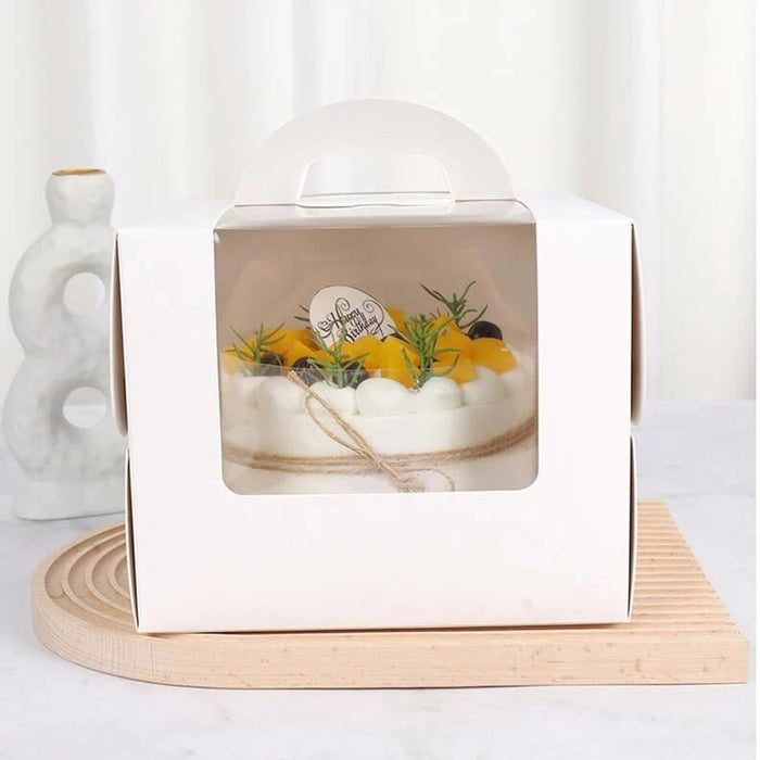 Portable Cake Box with Clear Window for Cakes and Cupcakes