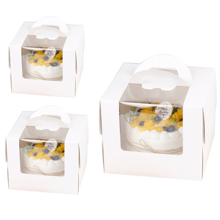 Portable Cake Box with Clear Window for Cakes and Cupcakes