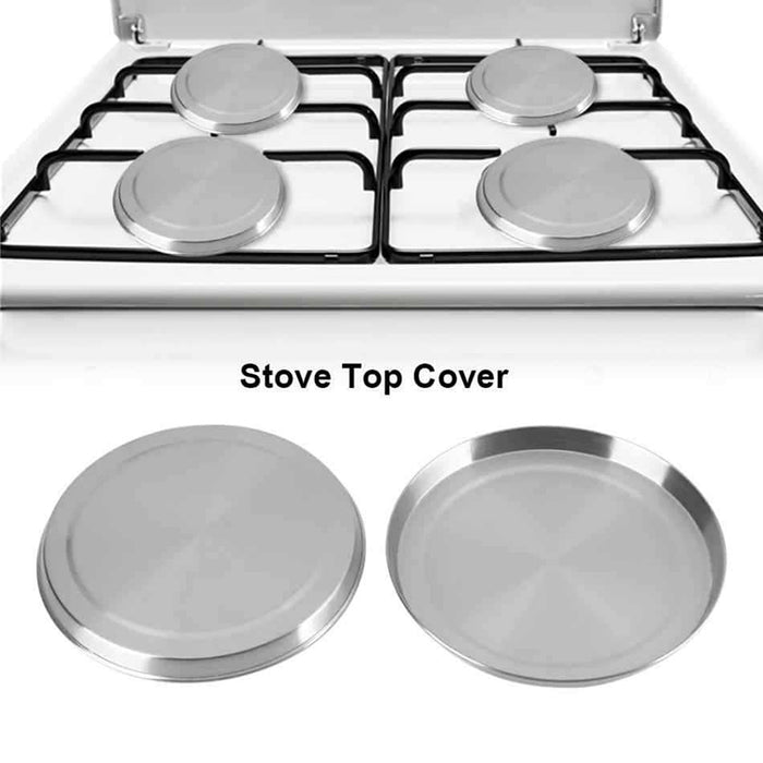Stainless Steel Stove Burner Covers Set 4PCS Silver