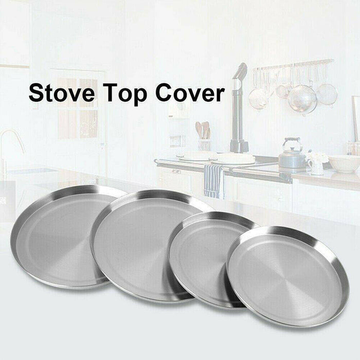 Stainless Steel Stove Burner Covers Set 4PCS Silver