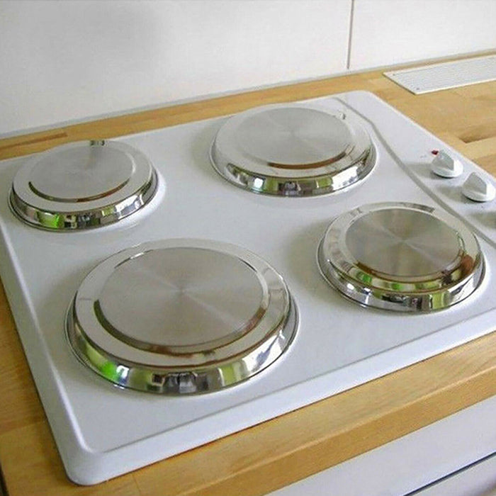 Stainless Steel Stove Burner Covers Set 4PCS Silver