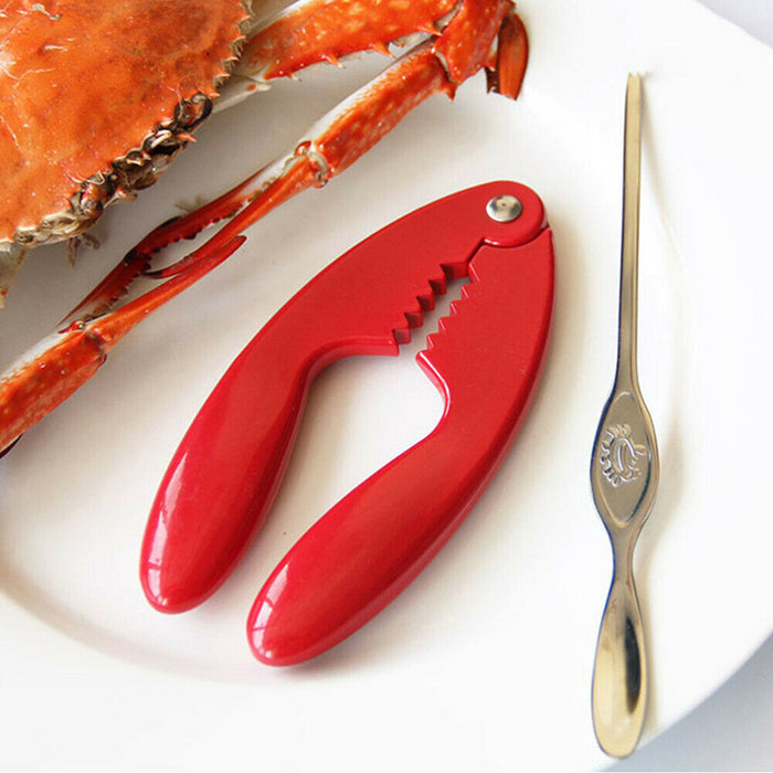 3-in-1 Aluminium Alloy Crab Lobster Nut Cracker Set Durable Seafood Tool
