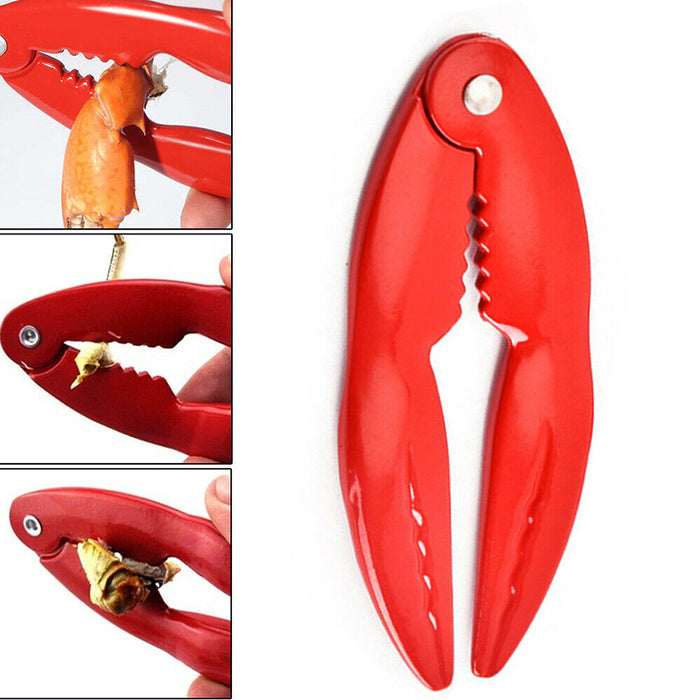 3-in-1 Aluminium Alloy Crab Lobster Nut Cracker Set Durable Seafood Tool