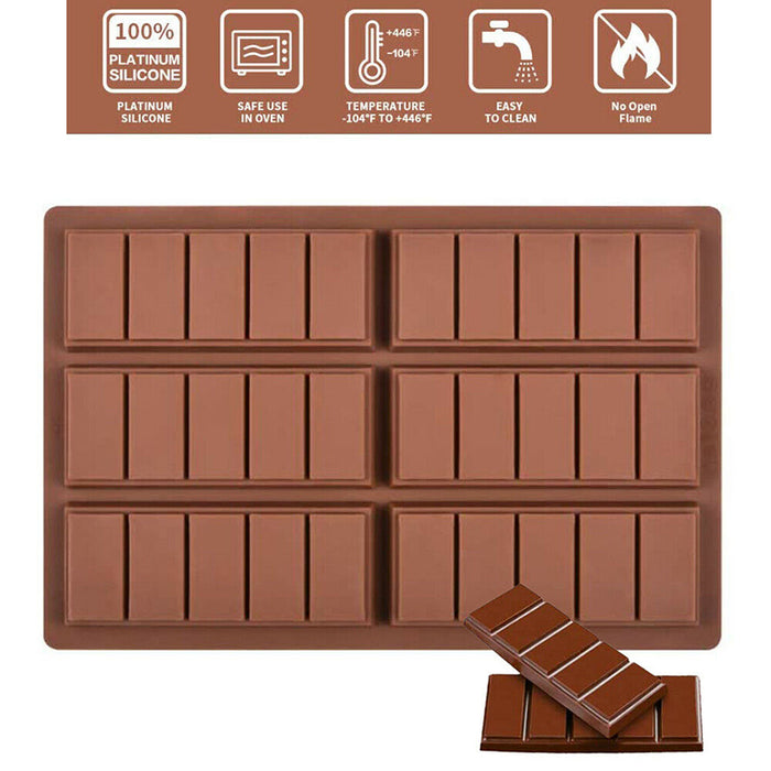 Silicone Chocolate Bar Mould Food Grade Non Stick Baking