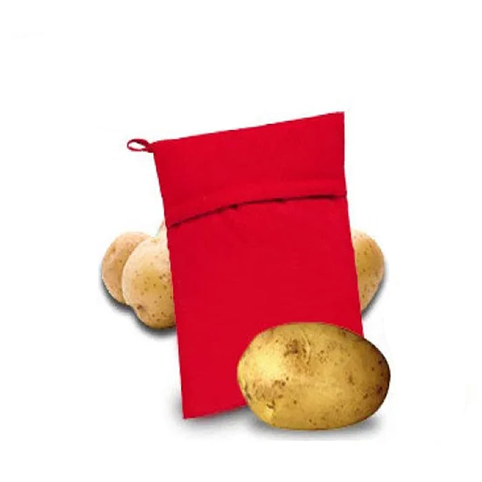 2PCS Microwave Potato & Corn Cooking Bags Reusable Red
