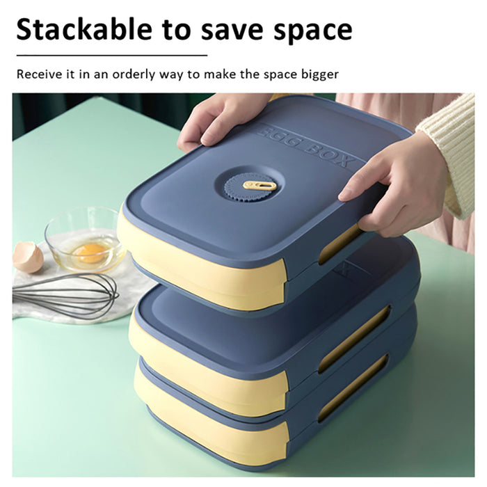 Egg Drawer Storage Box with Grid Design Stackable Organiser