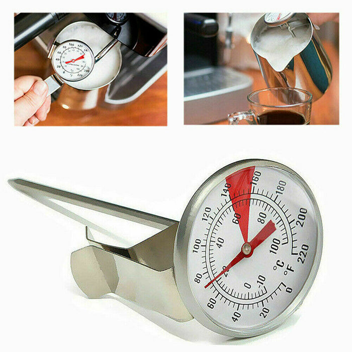 Stainless Steel Food Thermometer with Mounting Clip