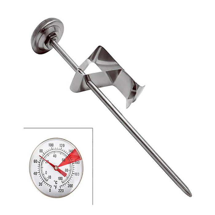 Stainless Steel Food Thermometer with Mounting Clip