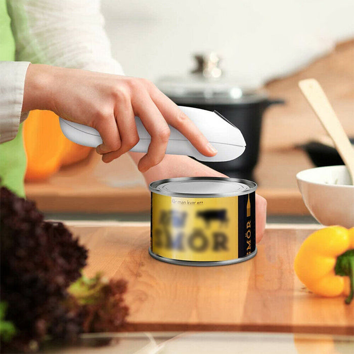 2Pcs Automatic Can Opener with Jar Grip Recessed Blade