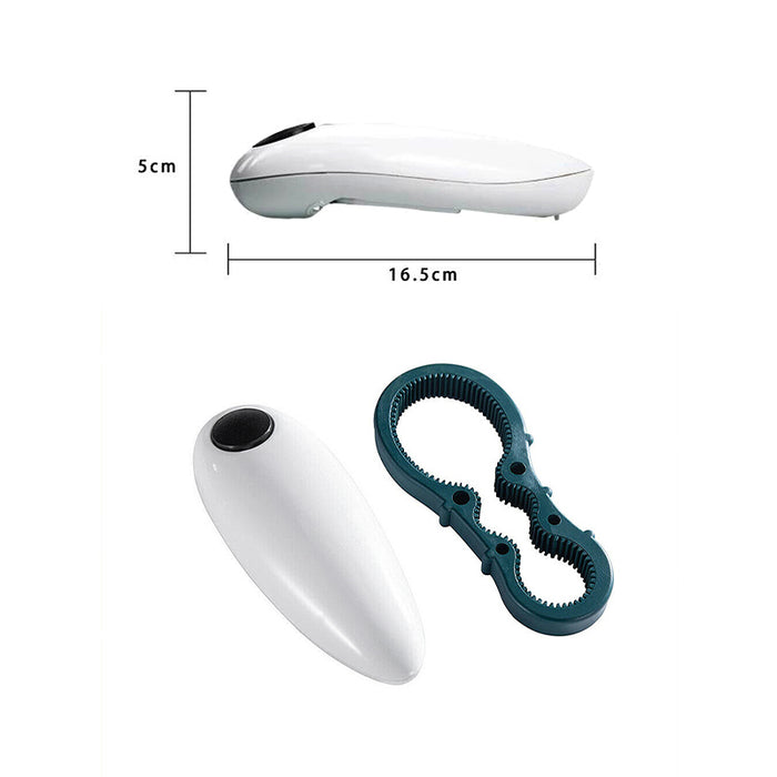 2Pcs Automatic Can Opener with Jar Grip Recessed Blade