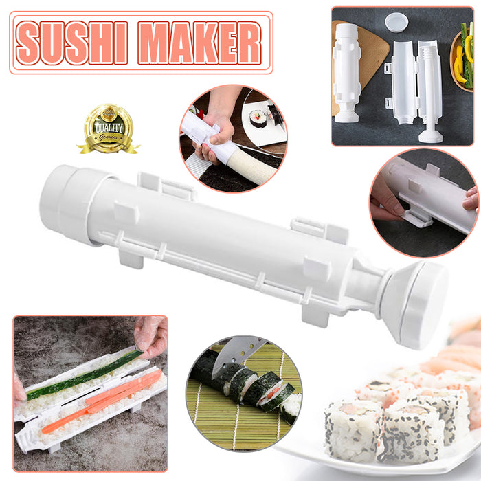 DIY Sushi Making Kit Food-Grade PP Tube Press White 29x7 cm