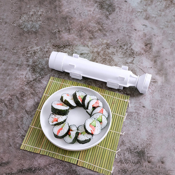 DIY Sushi Making Kit Food-Grade PP Tube Press White 29x7 cm