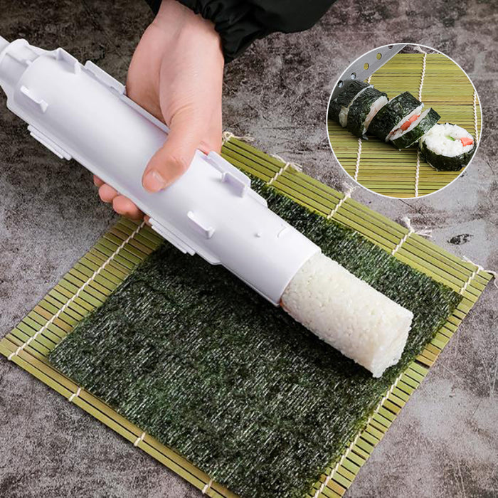 DIY Sushi Making Kit Food-Grade PP Tube Press White 29x7 cm